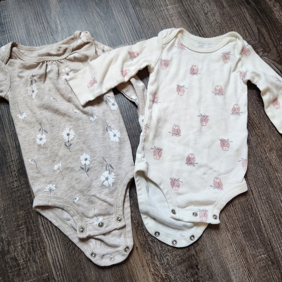 9M Girl Long Sleeve Onesies 2 Pack - Picture 2 of 7